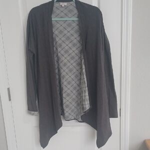Pixley Charcoal Open Front Cardigan
